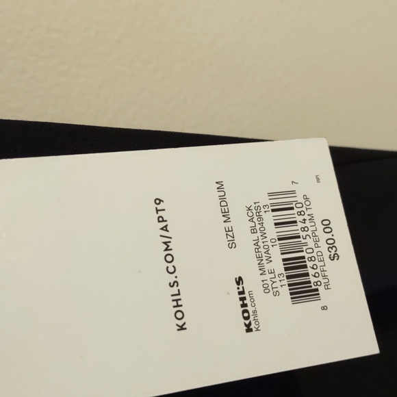 NWT Apt9 medium black blouse - Picture 3 of 5